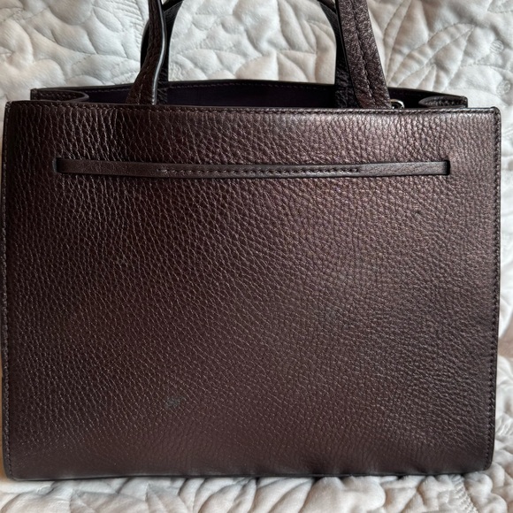 Kate Spade Small Hayden Satchel Dark Brown Leather - Picture 3 of 6